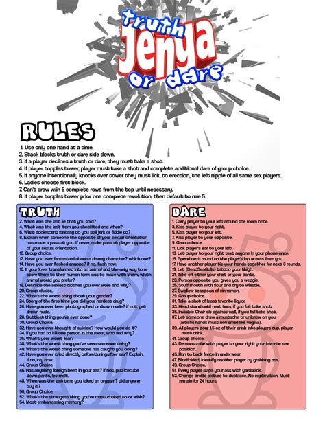 Truth and dare adults - Truth and dare have a little bit of everything, including funny truth questions to elicit embarrassing stories and wacky dares that will push you outside of your comfort zone. You have to use your wisdom and be sensitive while asking questions, like flirty truth or dare questions for friends or adult truth and dare questions.